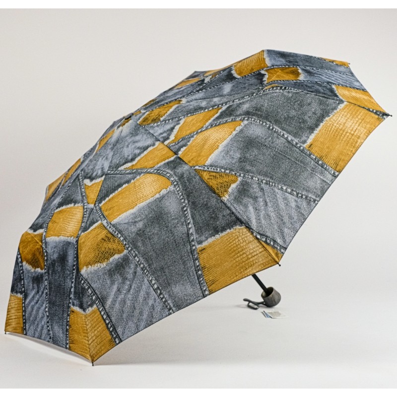 Jeans skládací dámský deštník s manuálním otevíráním
