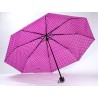 Retro Puntíky skládací dámský deštník s manuálním otevíráním