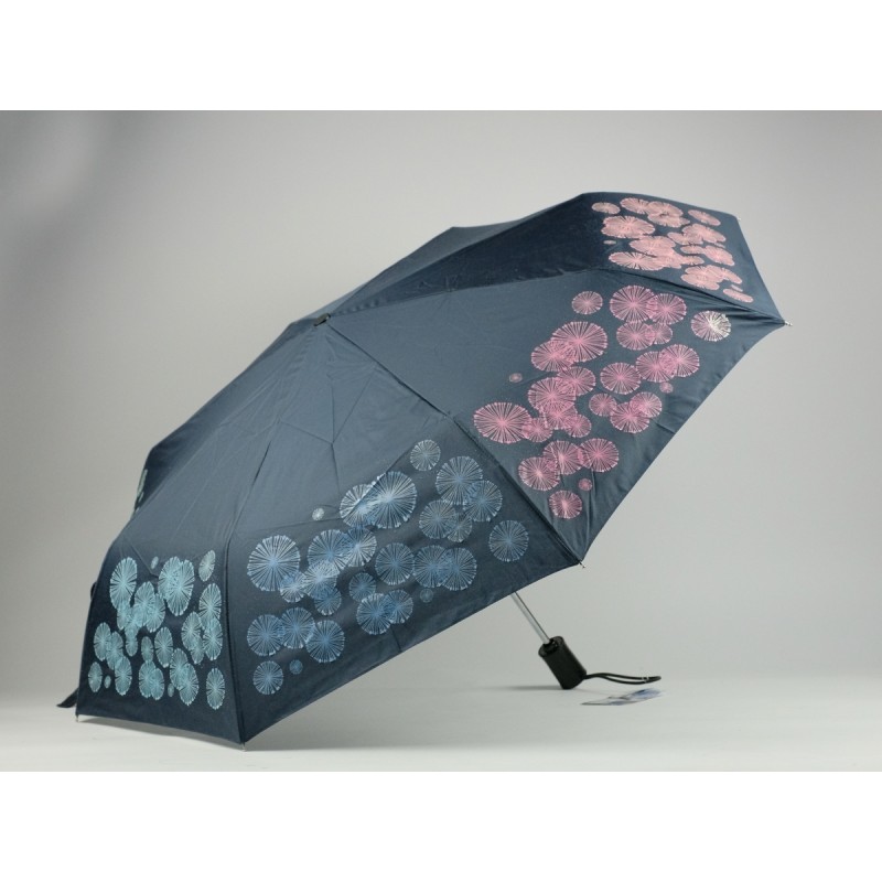 Dámský skládací automatický deštník měnící barvu