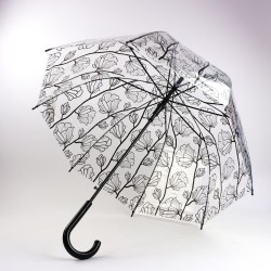 Dámský holový deštník průhledný