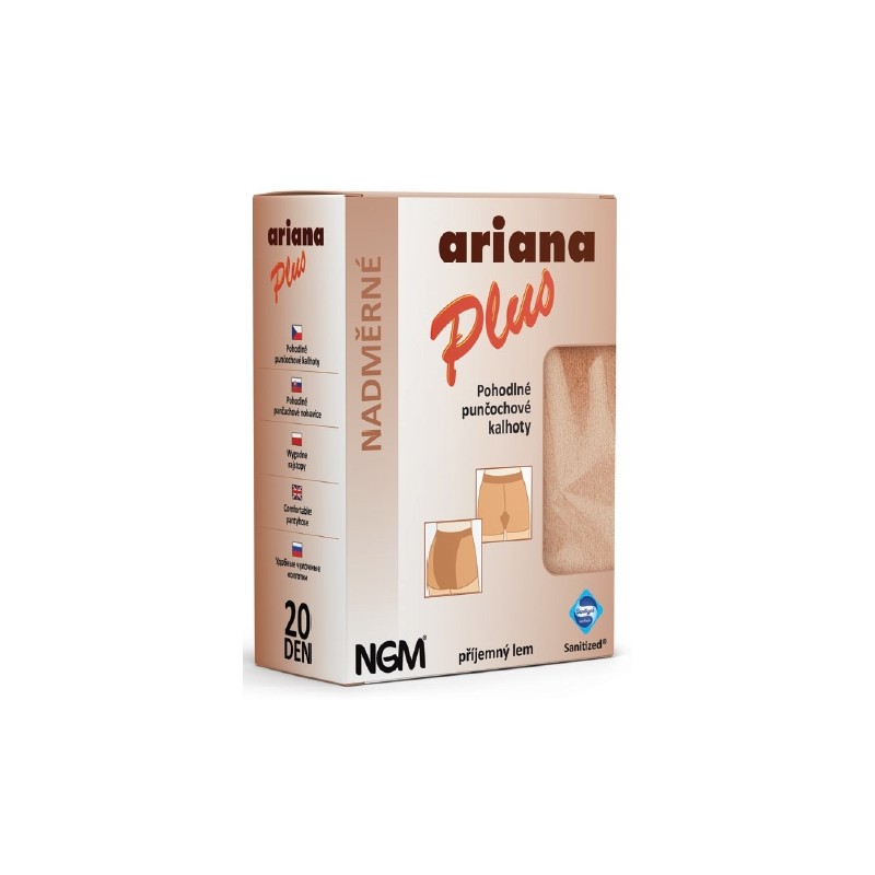 Ariana PLUS - pohodlné nadměrné punčochové kalhoty s malým klínkem