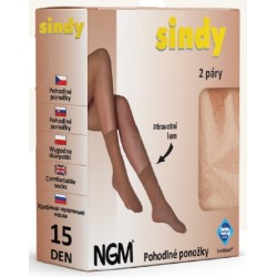 Sindy - velmi jemné silonové ponožky se zdravotním lemem, 2 páry