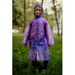 Dětská pláštěnka průsvitná fialová bez obrázku