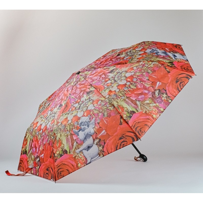 Růže skládací dámský deštník s manuálním otevíráním