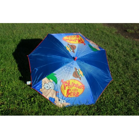 Phineas and Ferb dětský holový deštník s automatickým otevíráním