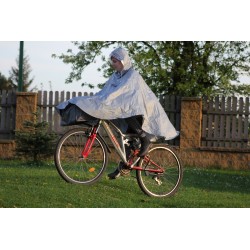 Cyklistické pončo / pláštěnka na kolo stříbrná 810