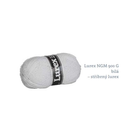 900G - bílá, stříbrný lurex