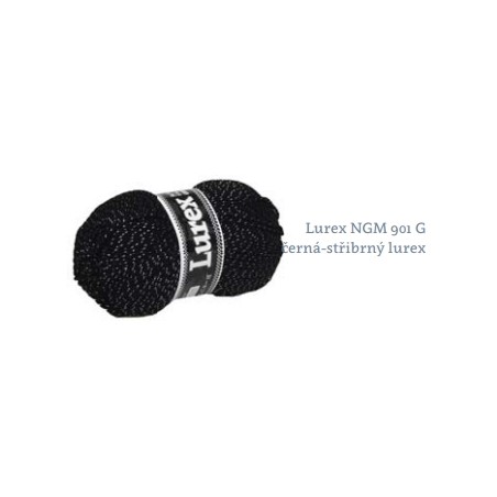 901G - černá, stříbrný lurex