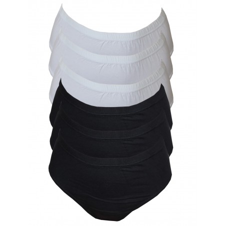 Dívčí bavlněné klasické kalhotky 2You - set 6ks, bílé, černé